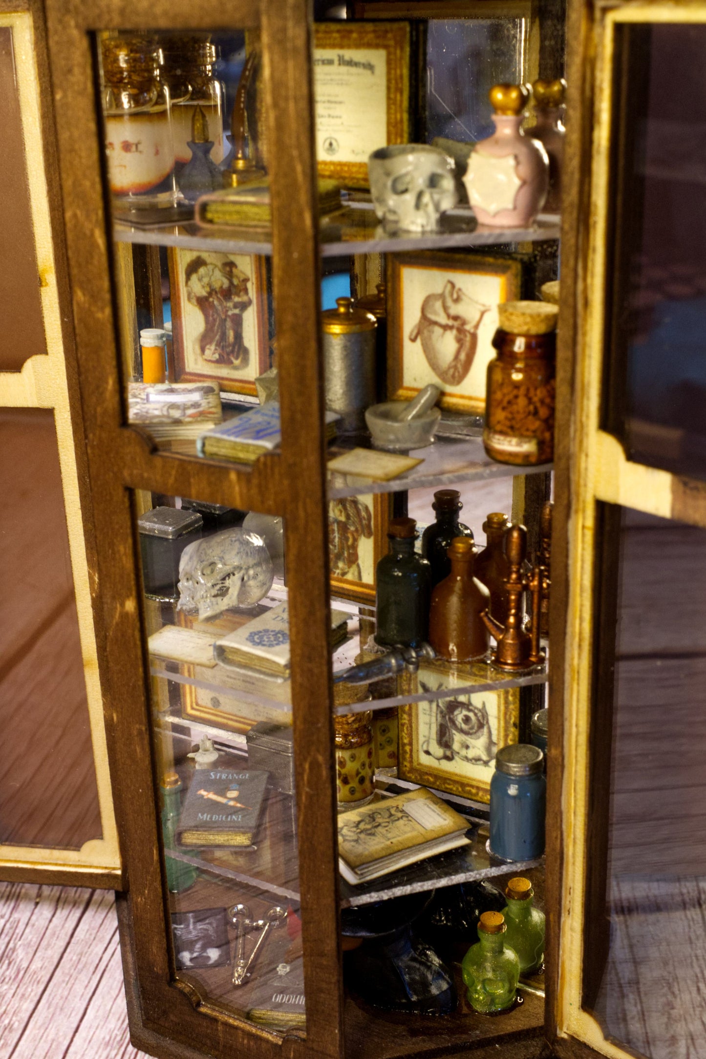 Fancy Medical Oddities Cabinet