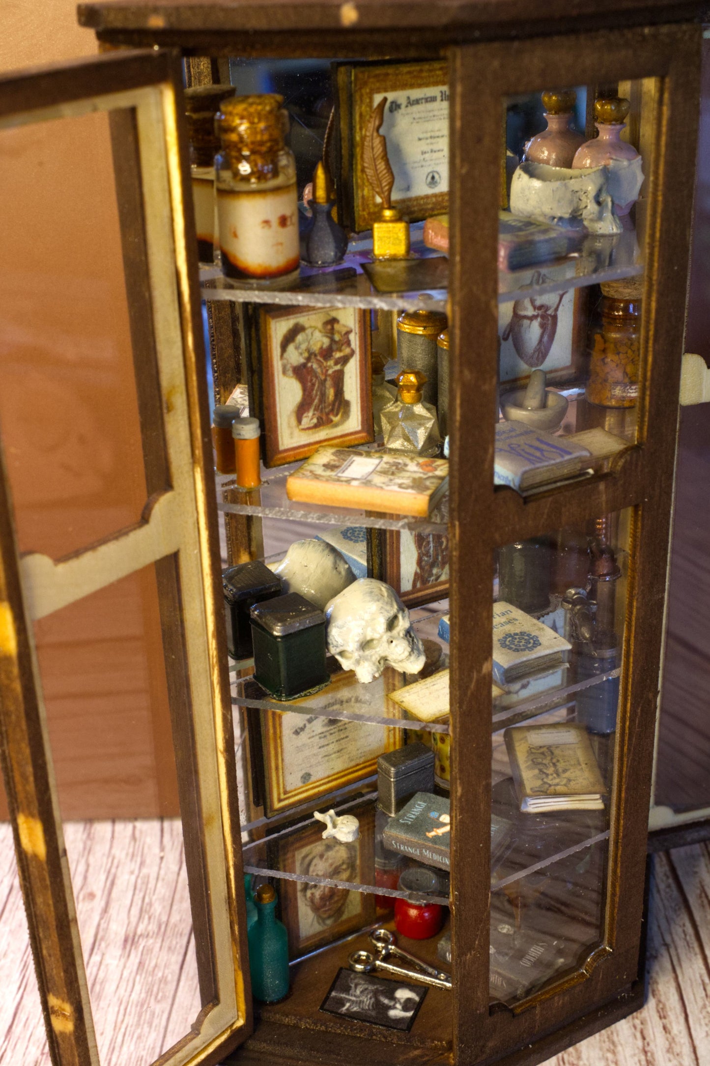 Fancy Medical Oddities Cabinet